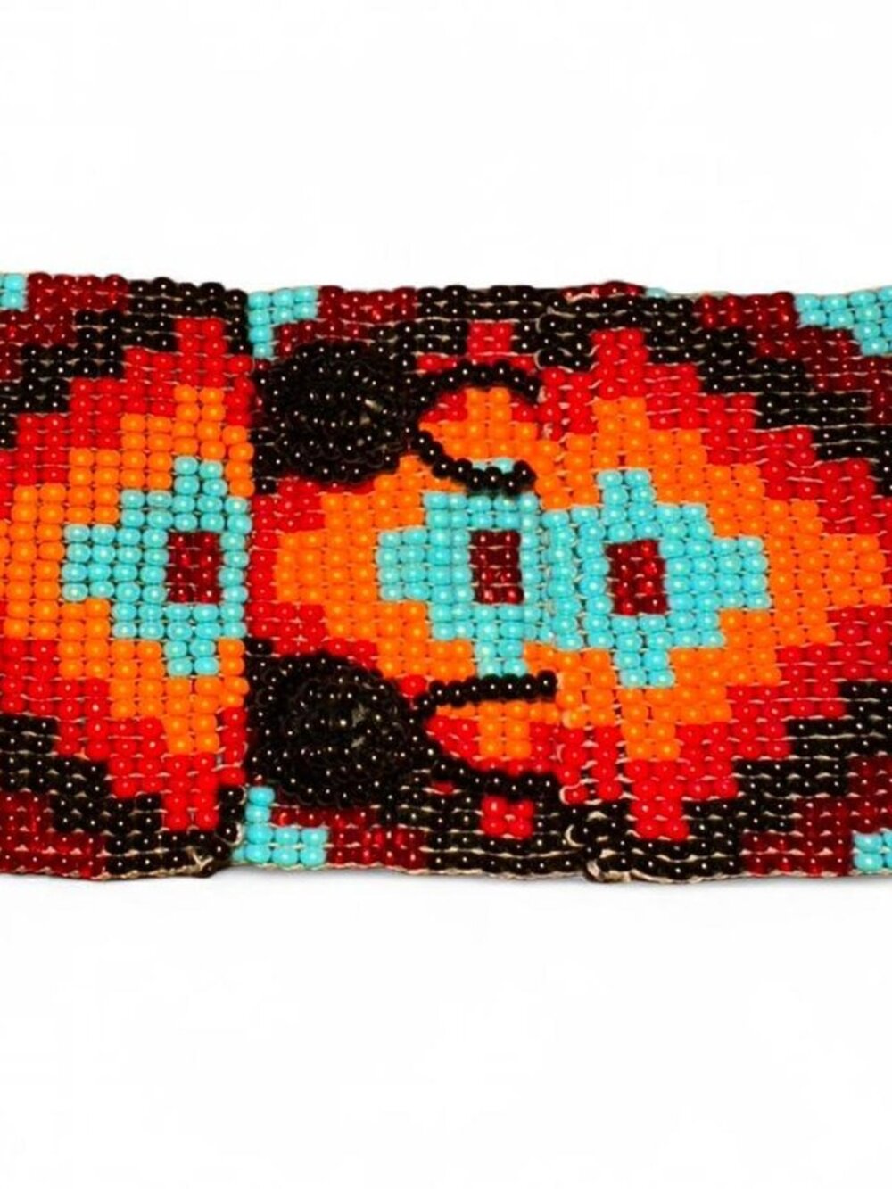 Wide Beaded Aztec Bracelet